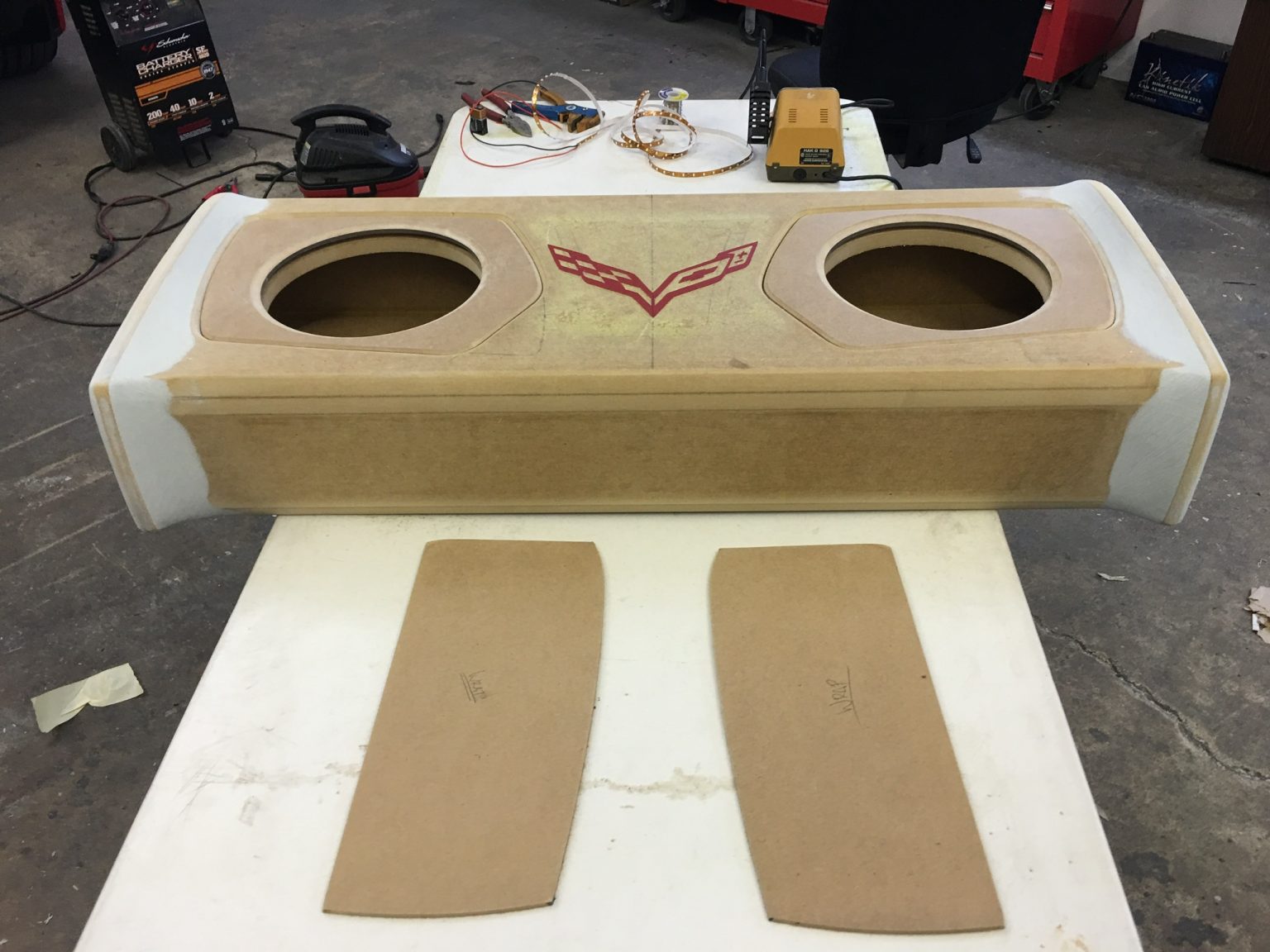 2015 Chevrolet Corvette C7 Custom Subwoofer Enclosure & Stereo System